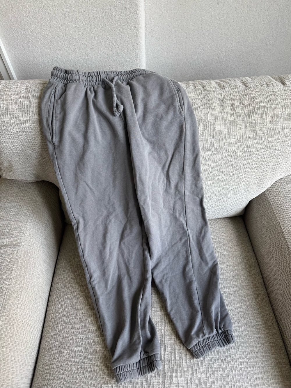 Zara Gray sweatpant Joggers with Drawstring Waist